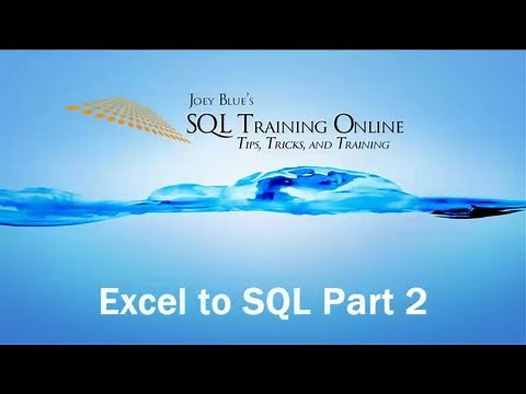 Import Export Wizard - Excel to SQL Server - Part #2