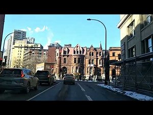 Driving Downtown - Montreal 4K - Quebec - Canada