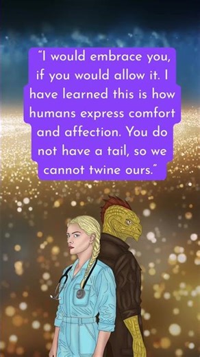 Would you let a lizard alien wrap his tail around you? #books #romancebooks #alienromance #booktok
