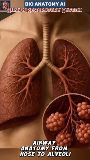 Human Respiratory System Anatomy | Airway from Nose to Alveoli🫁#respiratorysystem#lungs#humananatomy