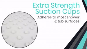 Vive Non-Slip Bath Mat with Suction Cups - 28" x 16" Extra Large Rubber Mat for Safety & Comfort - Patented Grip Prevents Slips and Falls for Kids, Elderly, Men, Women - XL Non Skid Shower & Tub Cover