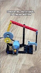 Converting Rotational to Linear Motion #lego #legotechnic #mechanical #motion #mechanism #creative