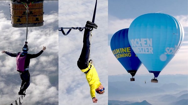 World record broken by walking on a slackline!