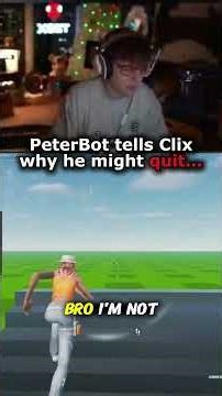Is PeterBot going to quit fortnite?! 💔 #fortnite #clix #peterbot