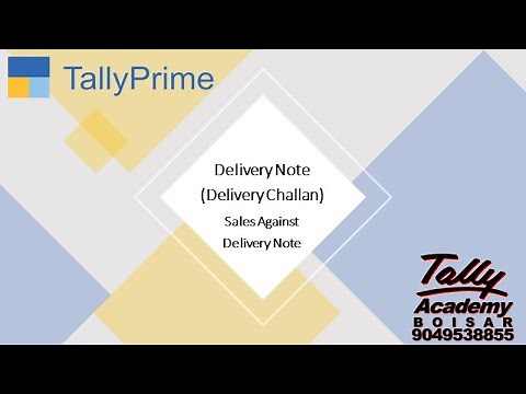Delivery Note (Delivery Challan) in Tally Prime