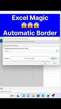 How to Come Automatic Border in Excel #shorts