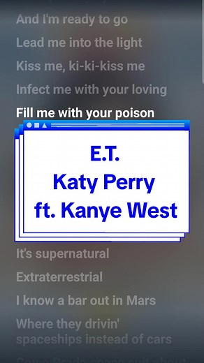 E.T. - Katy Perry ft. Kanye West Karaoke Lyrics