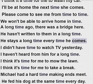 100K views · 2K reactions | Sentences with the work "Time" https://youtube.com/@accentenglishlanguage #ael #akhlaque #english #learn #language #grammar | Accent English Language "AEL" | Facebook