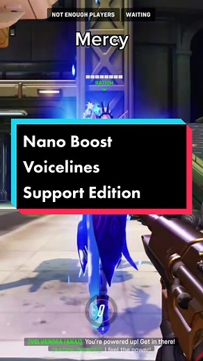 nano boost voicelines support edition #ow2 #overwatch #overwatch2 #fyp #overwatchtiktok #overwatchclips #anaoverwatch #baptisteoverwatch #brigitteoverwatch #kirikooverwatch #luciooverwatch #mercyoverwatch #moiraoverwatch #zenyatta