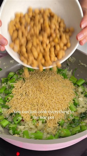 One-Pot Creamy Pesto Orzo