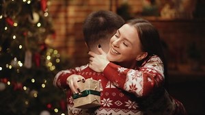 Close Young Beautiful Woman Hugging Man Stock Footage Video (100% Royalty-free) 1083880894 | Shutterstock