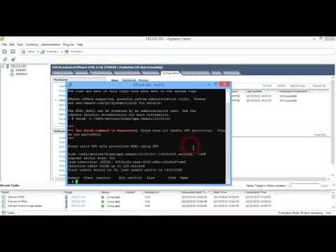 Recreating a missing VMFS datastore partition in VMware vSphere 5.5