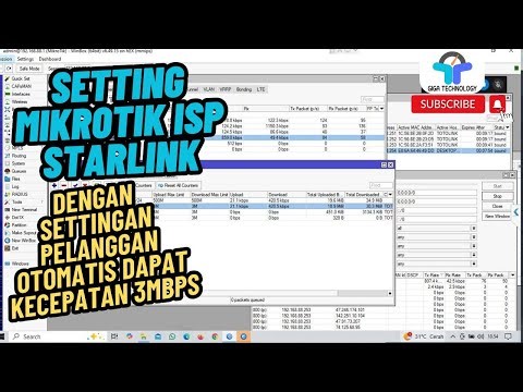 Setting Mikrotik ISP Starlink dengan Konfigurasi Pelanggan dapat Kecepatan Otomatis 3 Mbps