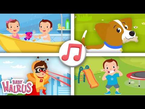 Παιδικά Τραγούδια για Χαρούμενες Στιγμές | Baby Walrus Ελληνικά 🎶 ✨ 🎈