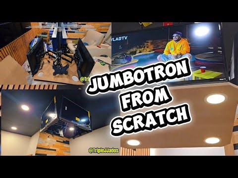 I Built a JUMBOTRON From Scratch (INSANE Mancave/Movieroom!)