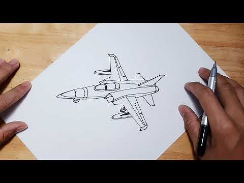 How To Draw A Military Jet Easy Step By Step - Plane Drawing