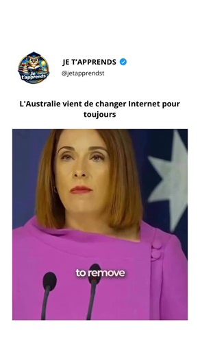 Je t’apprends on Instagram: "L’Australie vient de prendre une mesure qu’aucun autre pays n’a osé tenter : une interdiction nationale empêchant toute personne de moins de 16 ans d’utiliser les médias sociaux à partir de décembre 2025. Cela inclut Instagram, TikTok, Snapchat, YouTube, Facebook et X. La règle fait peser l’entière responsabilité sur les plateformes – et non sur les parents – pour empêcher les enfants d’utiliser leurs applications. En cas d’échec, elles pourraient se voir infliger de