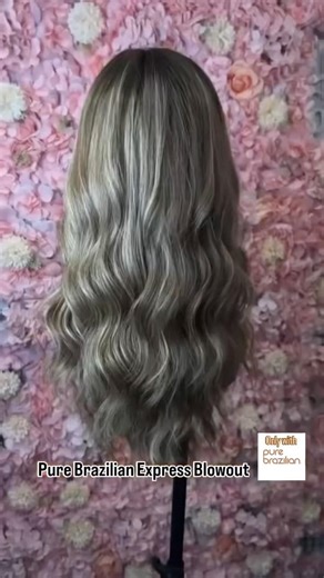 Pure Brazilian Express Blowout on a Wig #fyp #hairtok #keratintreatment #wig
