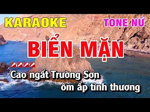 Karaoke Biển Mặn Tone Nữ Nhạc Sống | Nguyễn Linh