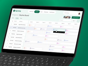 Timeline UI | Sprintly | Timeline List view UI Design