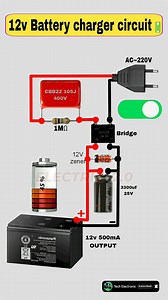 220V to 12V Without Transformer | Simple Battery Charger Circuit #DIY #vairal | Electric 2.0