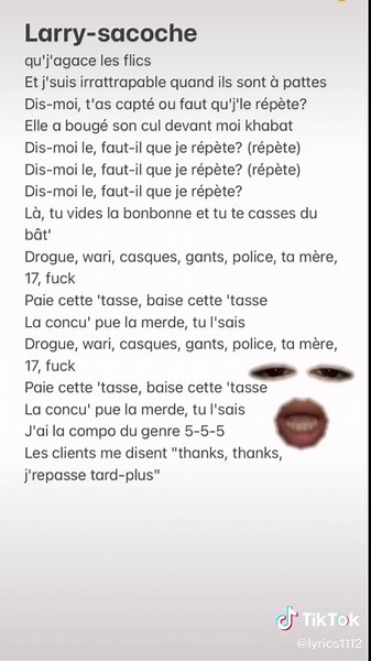 Larry Sacoche Parole | French Music Video