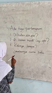 Ada 3 pertanyaan jawabannya cuma satu. Apakah itu? #icebreaking #tebaktebakan #siswa #games | Pak Rusman