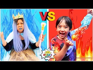 Hot Vs Cold Ryan and the Ice Queen The Movie 1 hr kids video!! - Videos For Kids