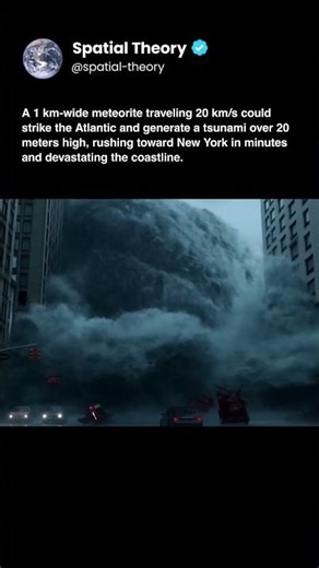 Asteroid Impact in Atlantic Could Flood New York - 20 Meter Wave