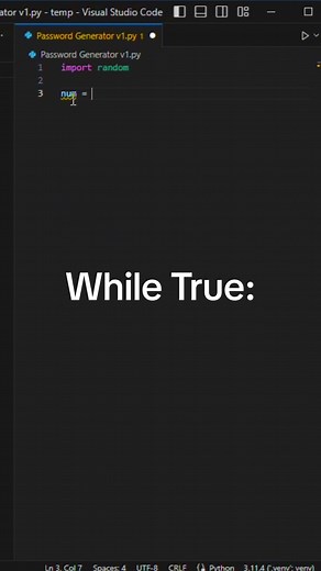 Python Key Concept for Beginners (while true) 👨‍💻🐍 #coding #softwareengineer #programming #fyp #python