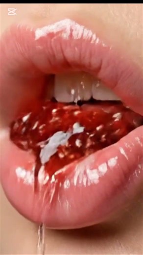 Glossy Lips ASMR 🍓🍯🍇 Juicy Candy Bites in Extreme Macro (Satisfying & Realistic)