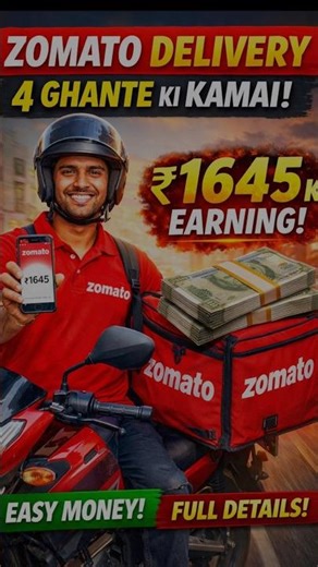 Zomato Delivery 🔥 4 Ghante Ki Earning 💸 Kitni Kamai Hui #minivlog #fooddeliveryboy
