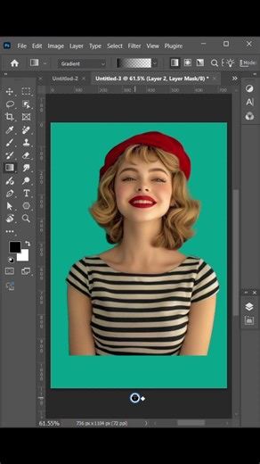 Gradient Mask in Photoshop🫠#photoshop #tutorials #viral #shots #trending