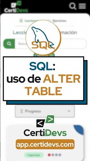 SQL ALTER TABLE sentencias DDL para actualizar y modificar tablas de base de datos