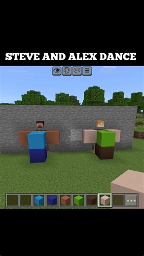 Steve and Alex dancing in Minecraft #minecraft #shorts #gaming #dance