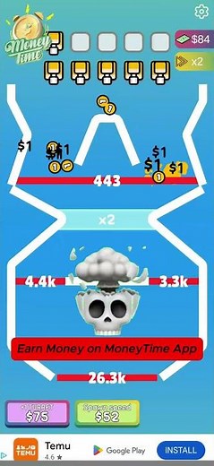 This Game Pays Real Money 💵😳 | MoneyTime App | #earningapp viral