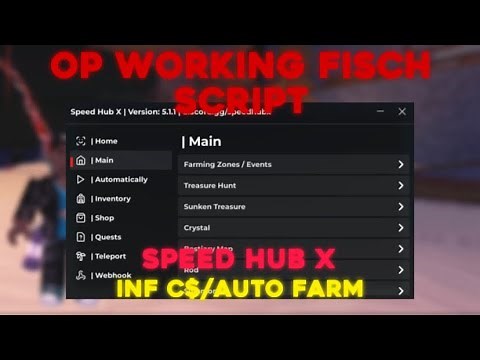 New Working [🐟] Fisch Script Speed Hub X! Mobile/Pc | AutoFarm/INF C$ And More!