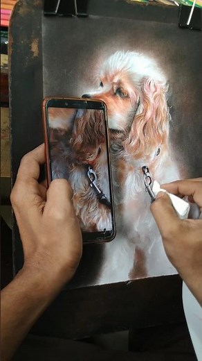 Realistic Dog Portrait Drawing Tutorial | #PetArt #DrawingShorts