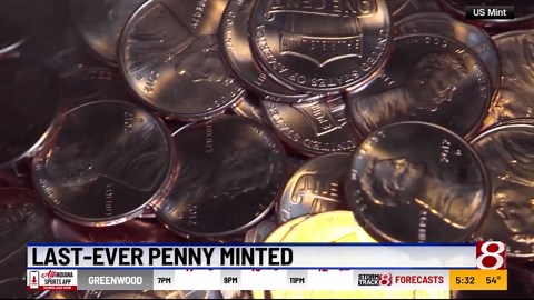 Last-ever penny minted