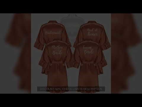 Wedding Bride Bridesmaid Robes for Women Bridal Party Gifts Team Dress Gown Silk Satin Sleepwear Kim