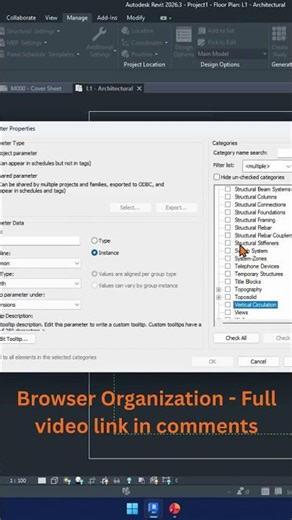 Browser Organization in Revit