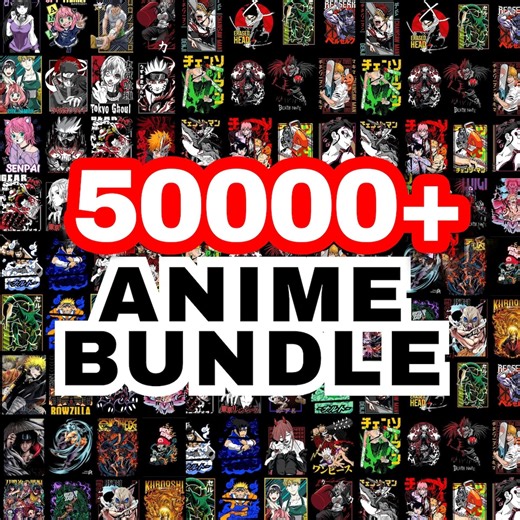 50,000+ Anime PNG Designs: T-shirt & Hoodie Mega Bundle (digital Download) - Etsy UK