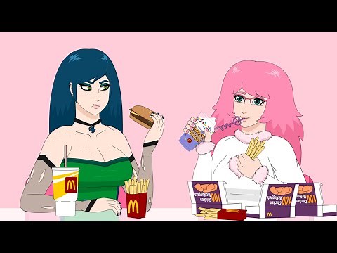 Floofy Shorts: Purple Milkshake