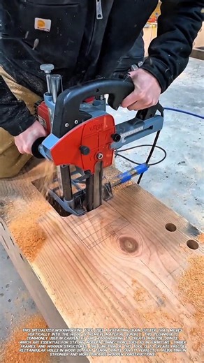 Fast Wood Mortise Cutting Using Chain Mortiser Machine | Woodworking Technique.