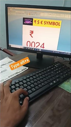 Rupees Dollar Euro symbol short cut key in ms word ₹ 💶💰 #computer #motivation #rupee#dollar #shorts