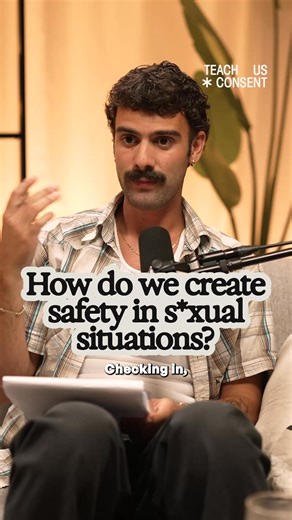 Creating a safe and respectful situation when you're being intimate is more simple than we think. Ant & Tess chat about practical tips and more on our podcast - hit the link in bio or search Teach Us Consent wherever you get your podcasts 🎧 | Teach Us Consent