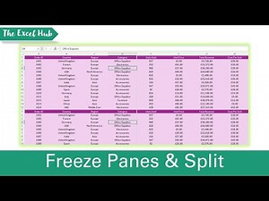 Excel for Beginners #9 - Freezing Panes & Splitting Windows in Excel