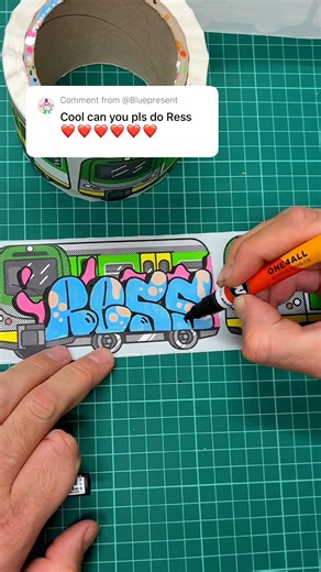 🚂 Here you go! A RESS sketch on a FLUX System sticker! UNFADE #graffiti
