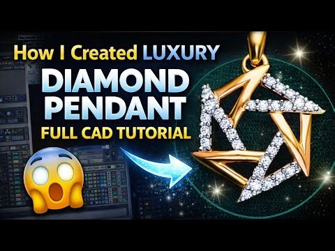 Diamond Pendant Design – Beginner to Pro in 1 Video 💎🔥#matrixgold #dhurandhar #cad #tutorial #free