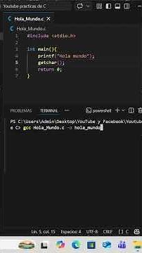 Hola mundo en C super fácil y rápido #programming #coding
